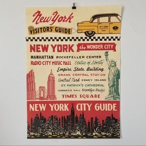 Cavallini New York Visitor's Guide 20” x 28” Poster